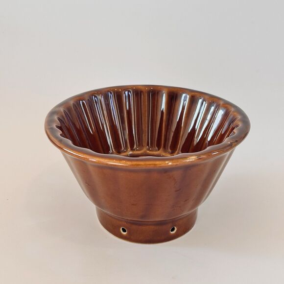 Williams Sonoma Brown Glaze Ceramic Pineapple Wall Hanging Jello Mold VTG Retro - Picture 5 of 9